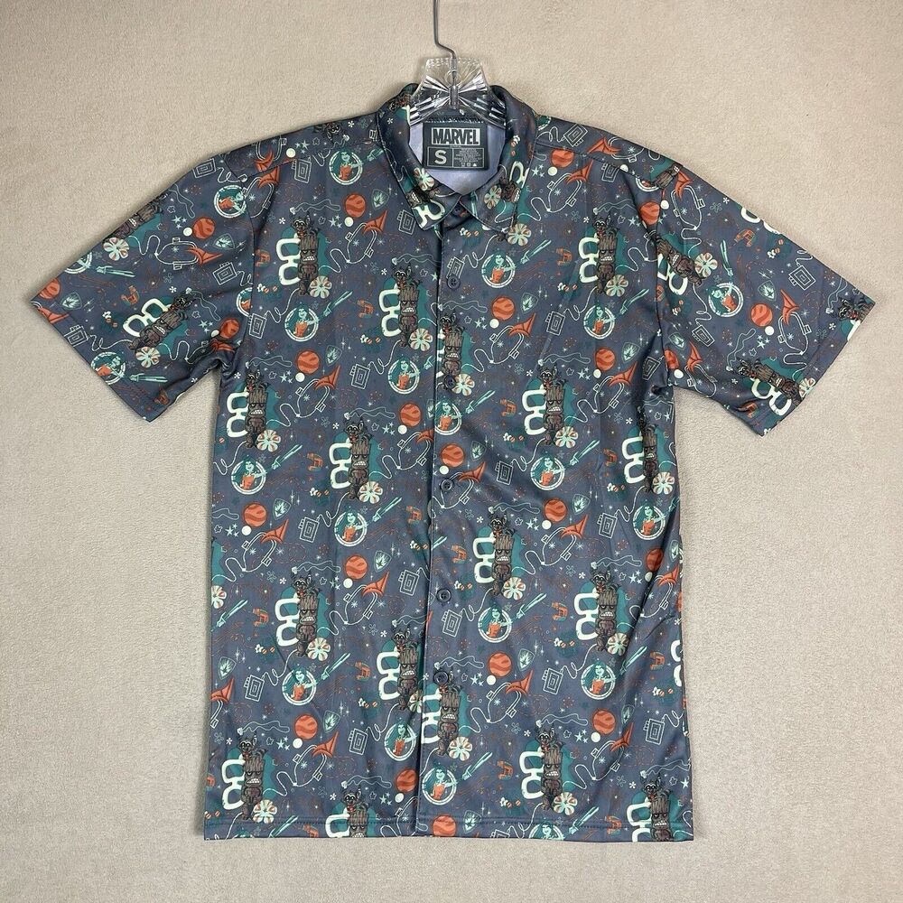 Marvel Shirt Mens Small Multicolor‎ LootWear Original Hawaiian Aloha Adult